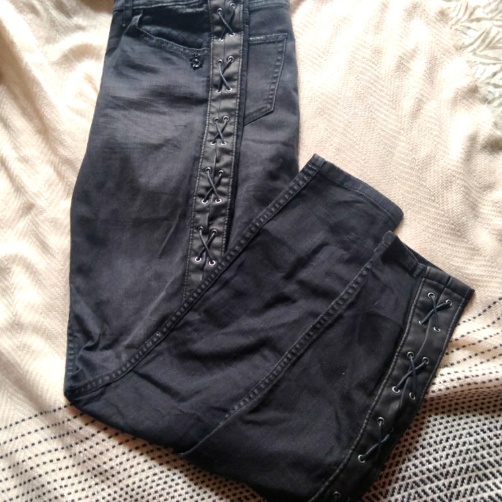 ⚡Maison Scotch Straight Leg Laced Denim Pants